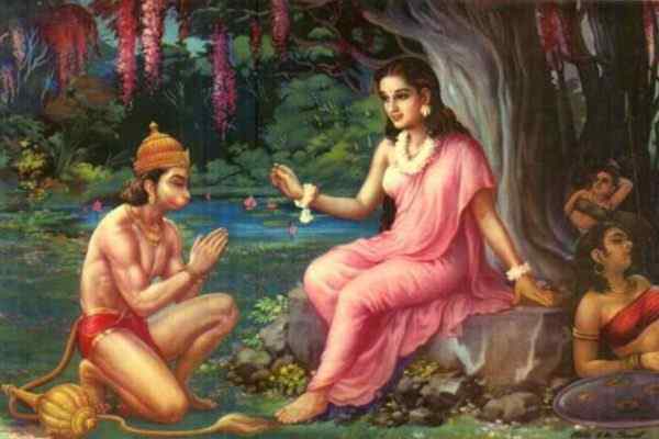 भगवान हनुमान  और माता सीता का मिलन
